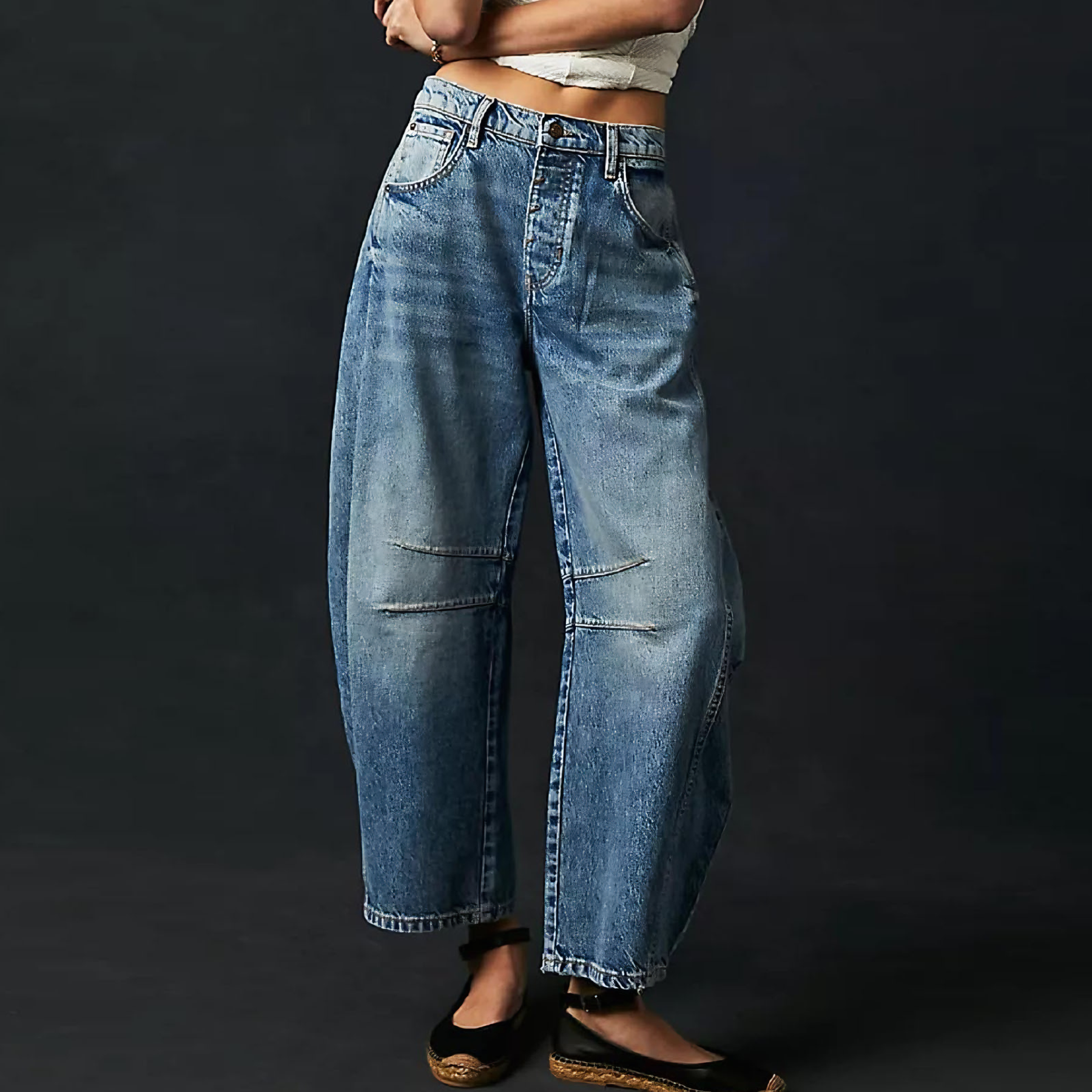 Canvas Wide-Leg Trouser