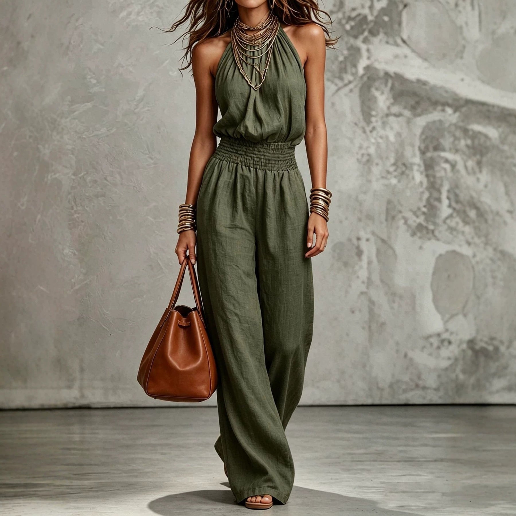 Sienna | Elegant Halter Jumpsuit