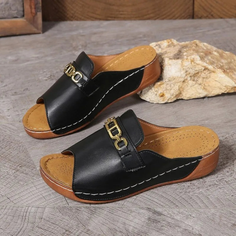 ComfiSteps™ Slope Heel Sandals
