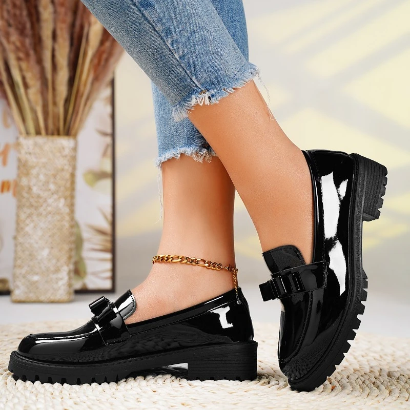 Brooklyn Leather Bow Loafer